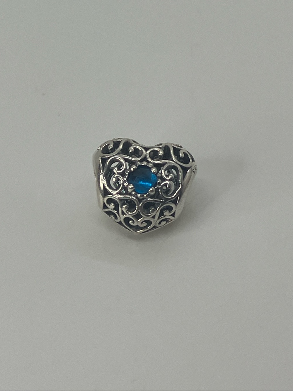 Pandora 925 ALE December Signature Heart Cz Birthday Birthstone Charm 791784NLB